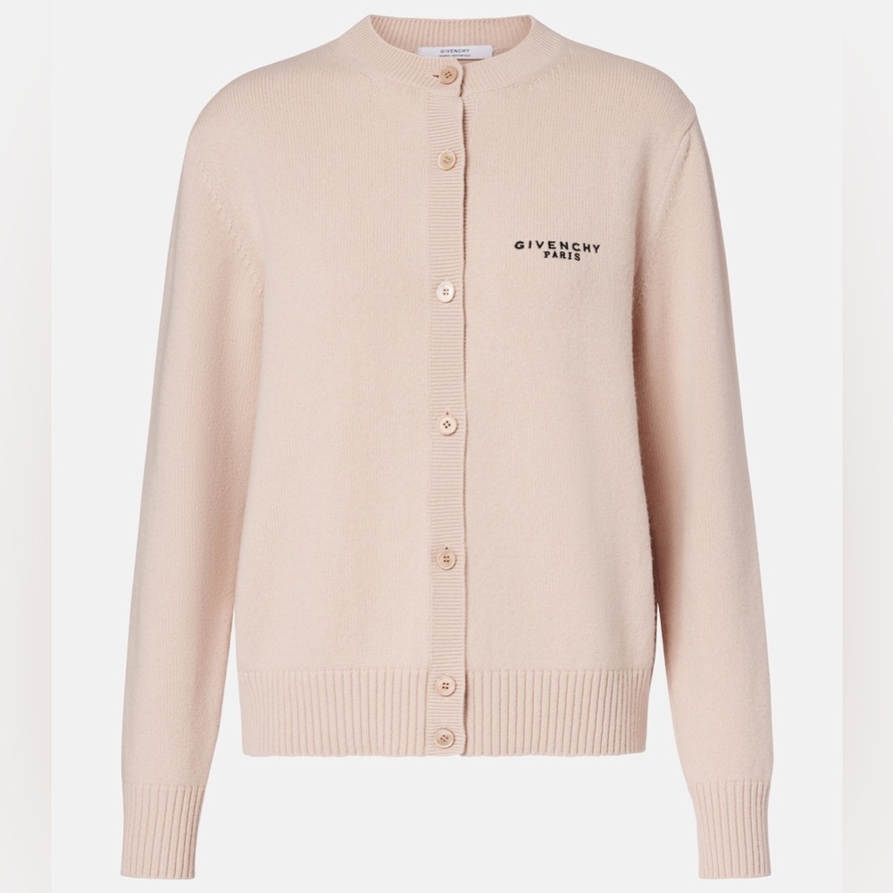GIVENCHY Cropped Wool and Cashmere Cardigan - BLACK